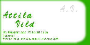 attila vild business card